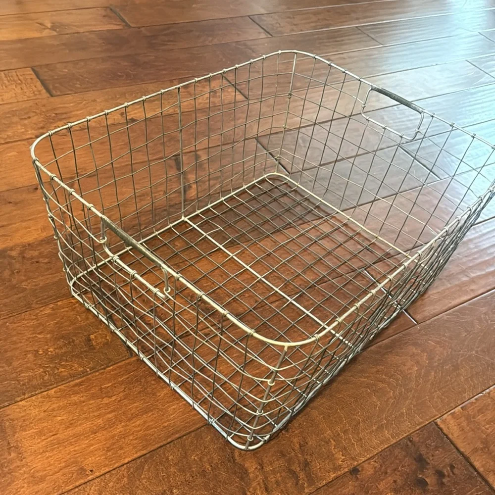 West Elm Decorative Wire Basket